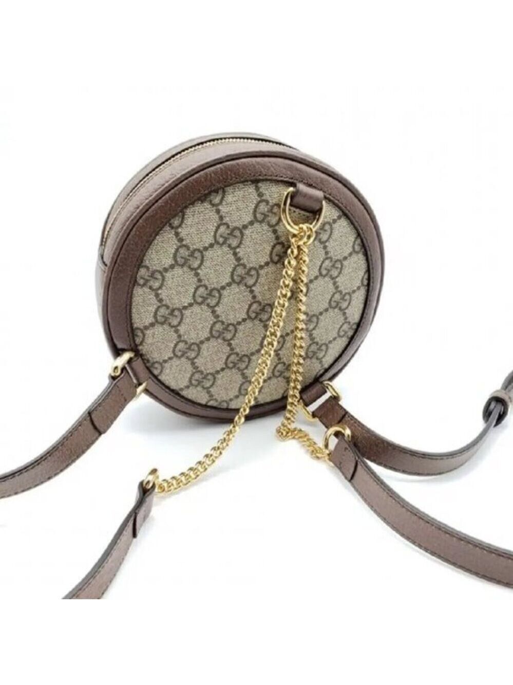 Authentic Gucci Ophidia Round Mini Crossbody Bag NEW | GG Supreme Canvas Web Bag - Picture 5 of 13